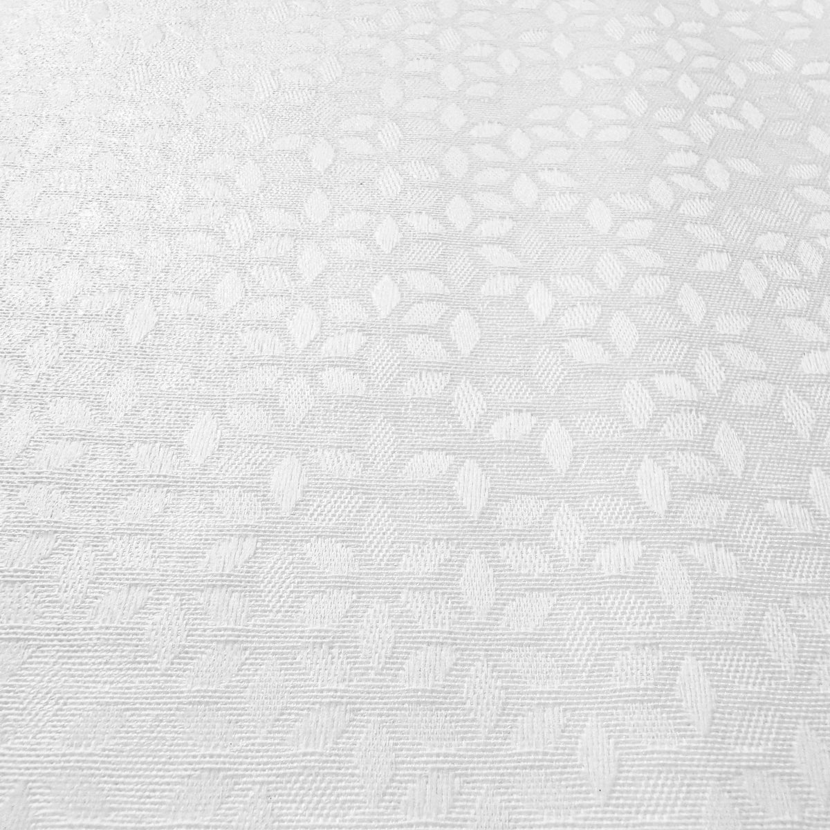 Jacquard Tischdecke aus beschichteter Baumwolle mit Fleckenschutz CORBAZ weiß floral Blätter eckig rund oval