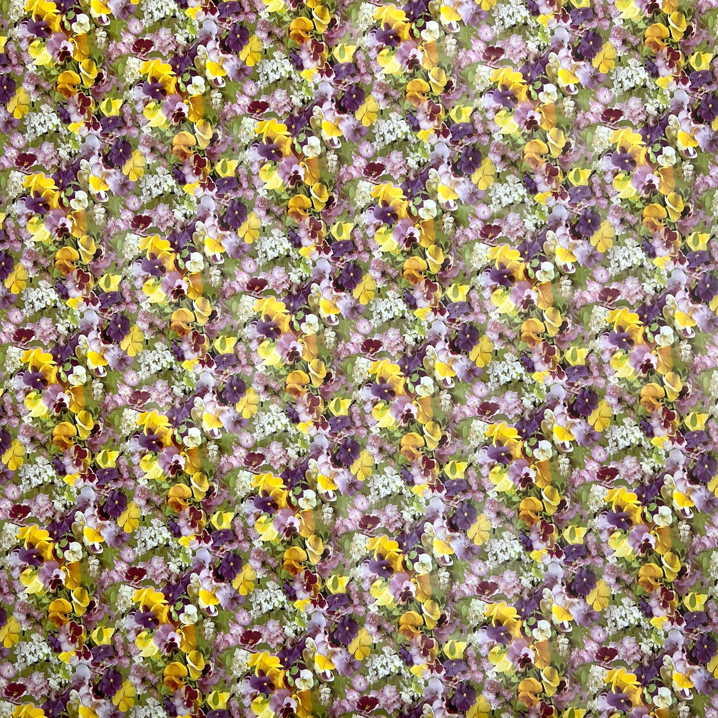 Wachstuchrolle Meterware Rollenware C970 Blüten Stiefmütterchen Wiese