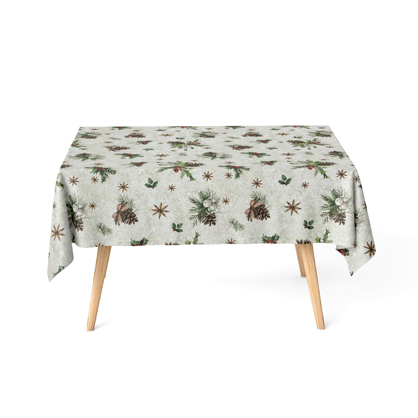 textile tablecloth jacquard coated cotton Christmas XMAS01 60465 square round oval