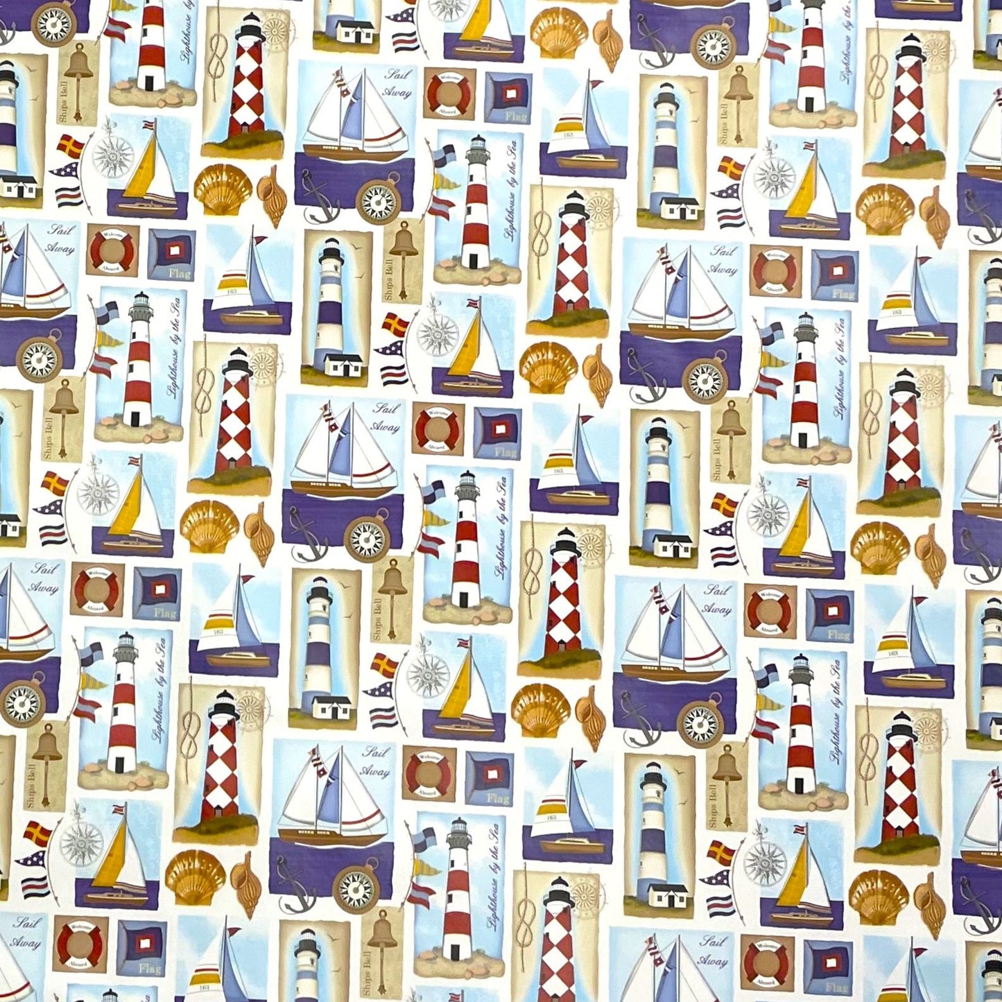 Oilcloth tablecloth K-BE4201 shell sand starfish maritime square round oval