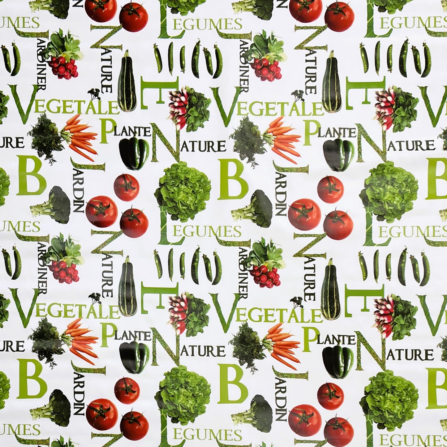 Oilcloth tablecloth P8192-1 vegetables salad tomato kitchen square round oval