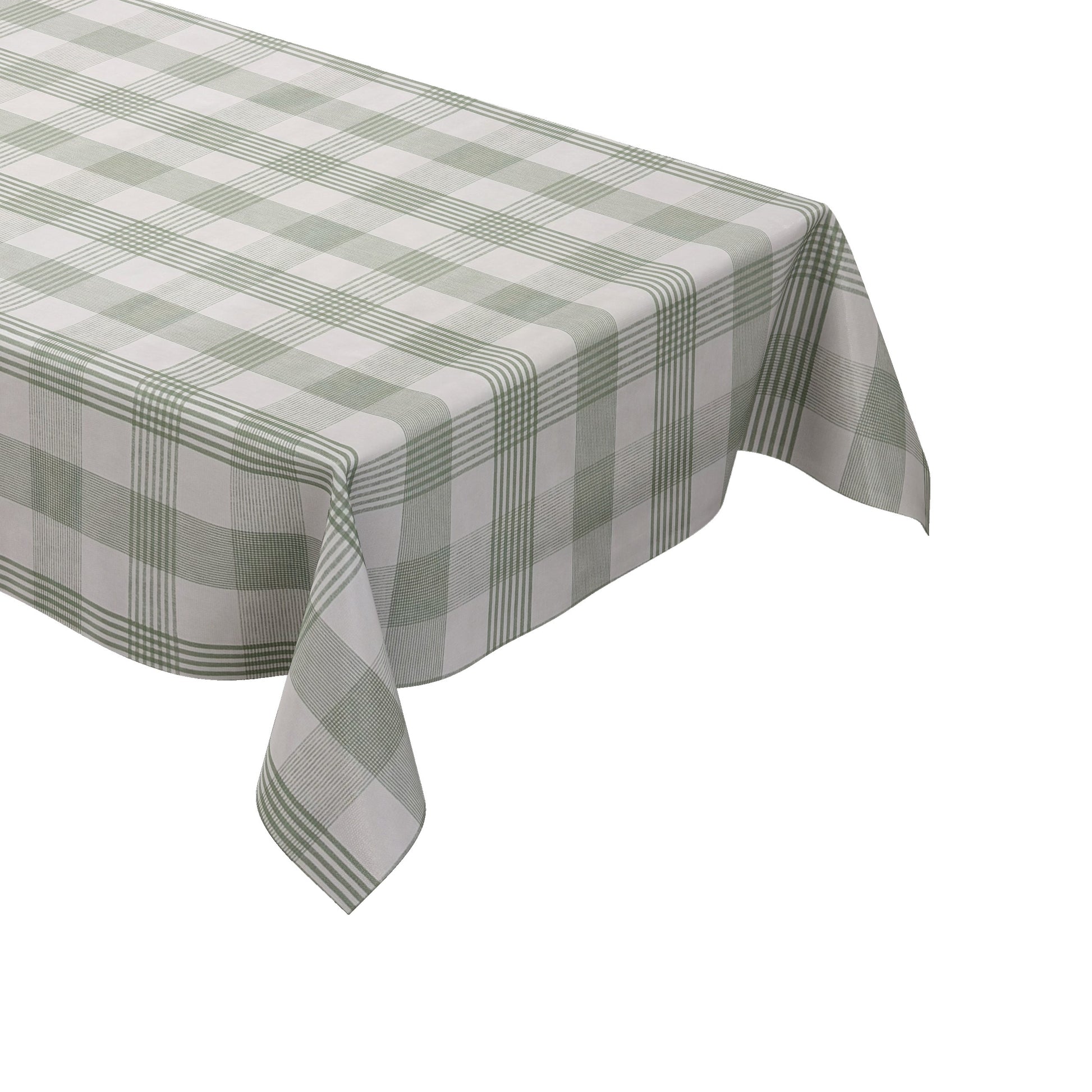 Wachstuch Tischdecke kariert grün