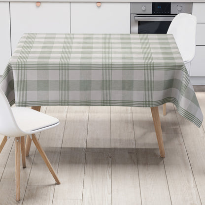 Wachstuch Tischdecke kariert grün
