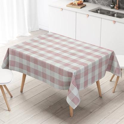 Wachstuch Tischdecke kariert rot