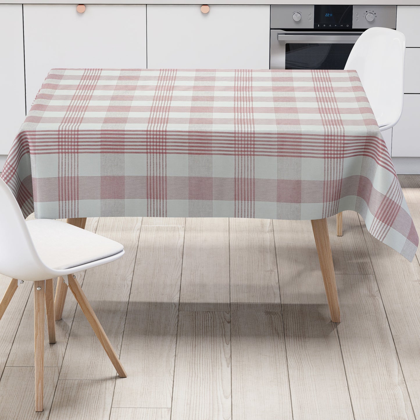 Wachstuch Tischdecke kariert rot