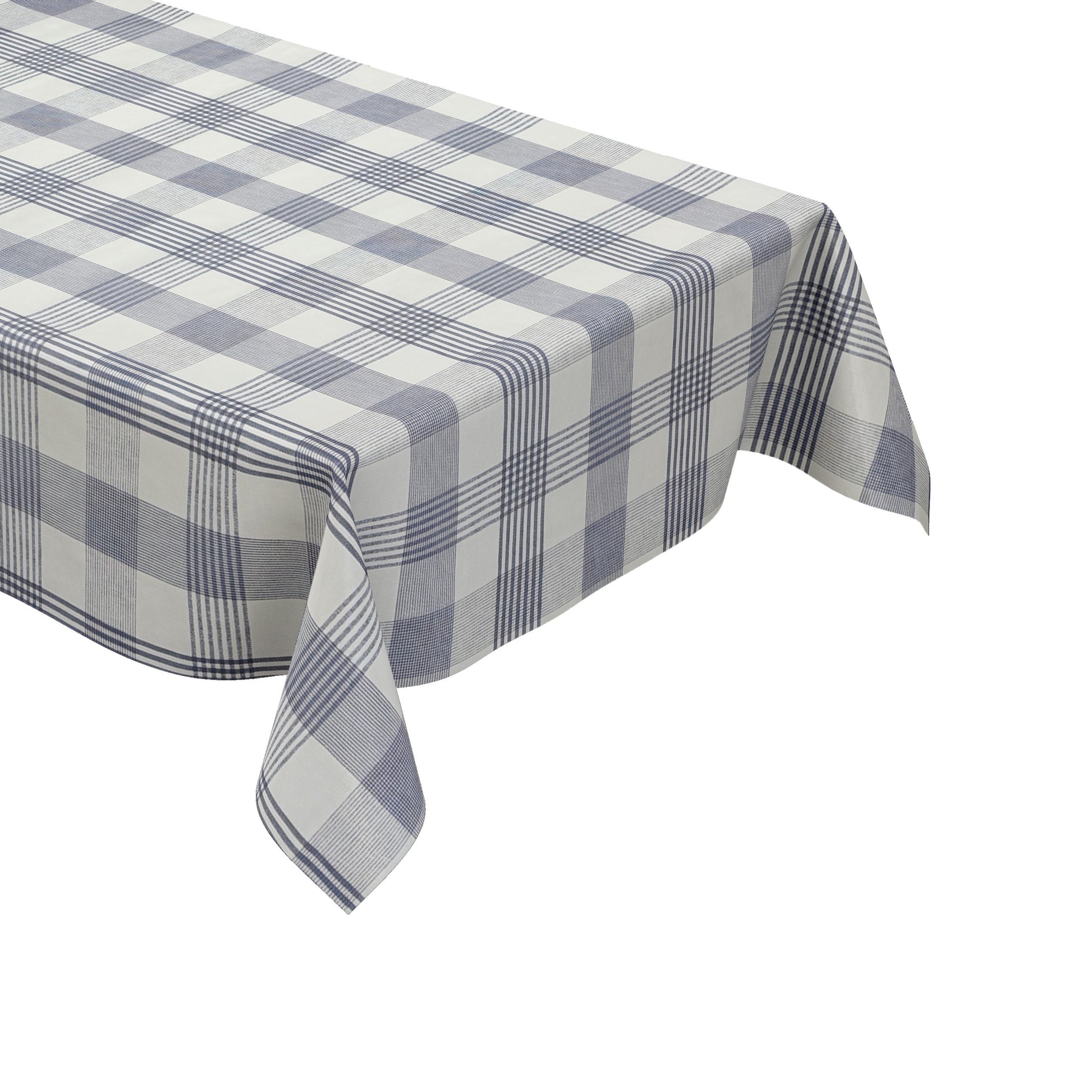 Wachstuch Tischdecke kariert blau