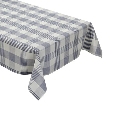 Wachstuch Tischdecke kariert blau