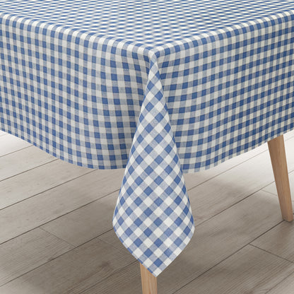 Wachstuch Tischdecke kariert hellblau