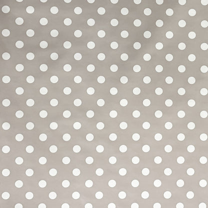 Nappe toile cirée 01150-07 pois blancs sur pois gris clair carrée ronde ovale