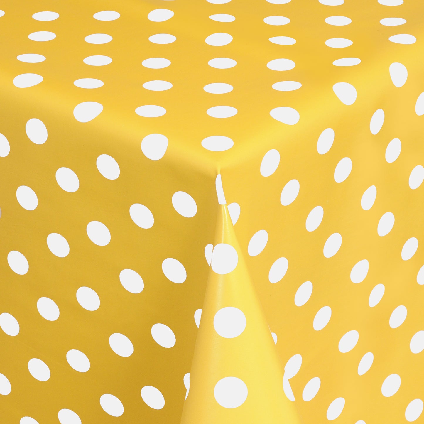 Oilcloth roll sold by the meter 01150-10 white dots on yellow