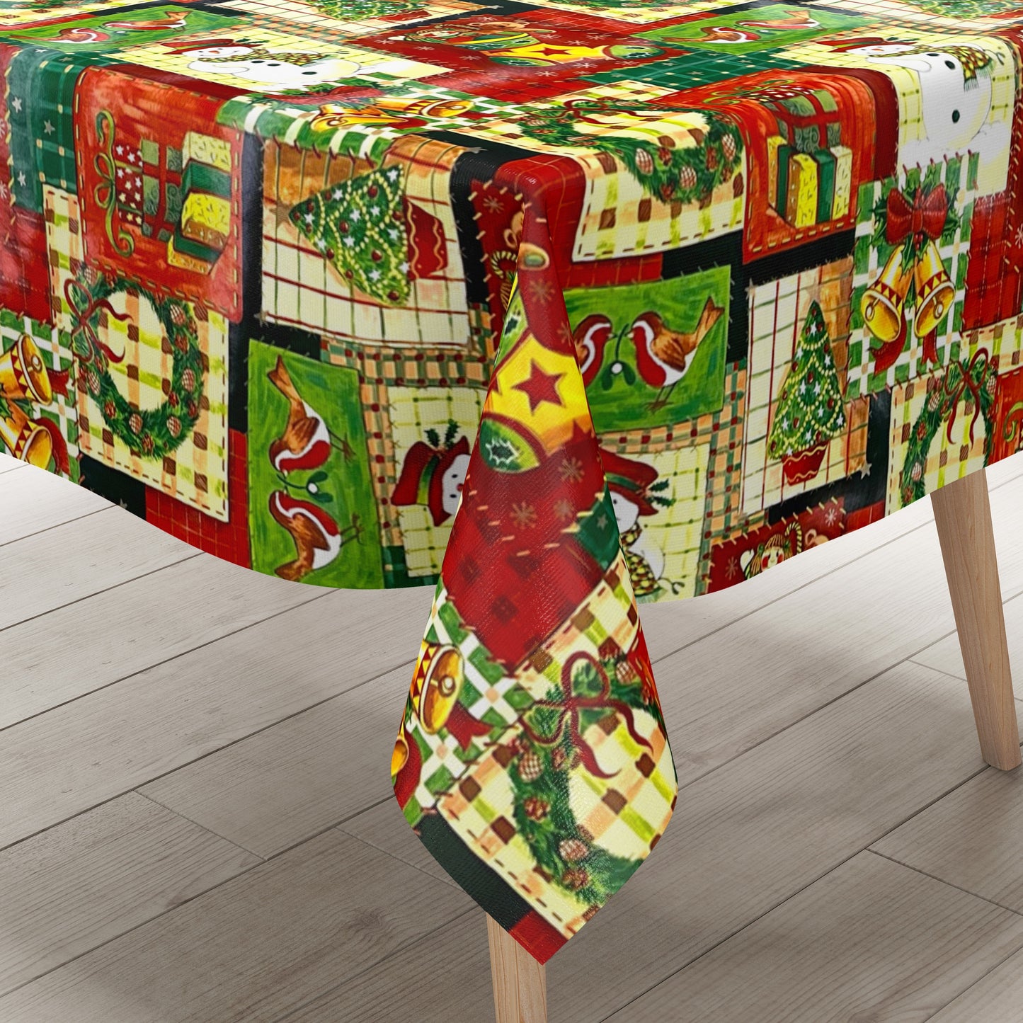 Rouleau de toile cirée Noël 01186-00 Bottes de Père Noël cadeaux rouleau marchandises