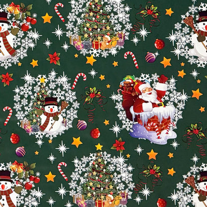 Wachstuch Tischdecke Weihnachten grün