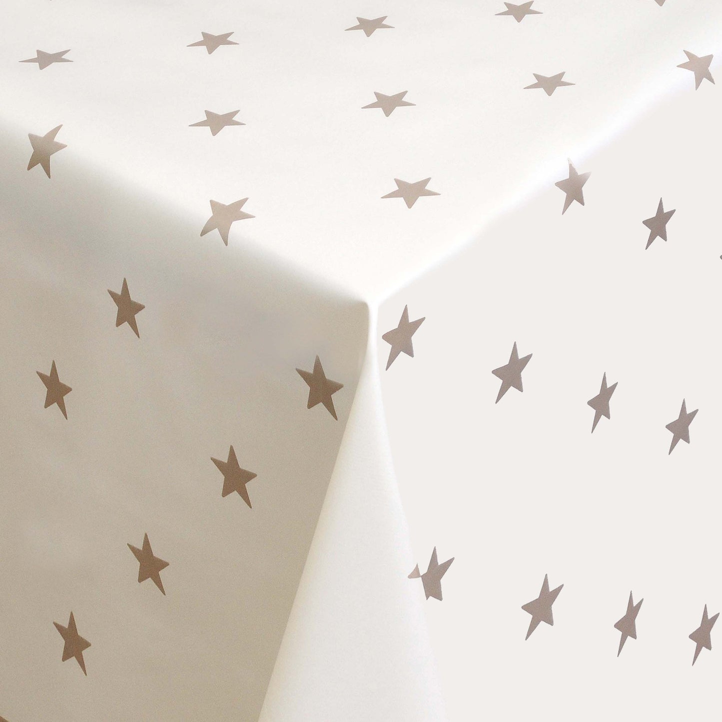 Wachstuch Rolle Weihnachten 01280-06 Sterne gold auf creme Rollenware