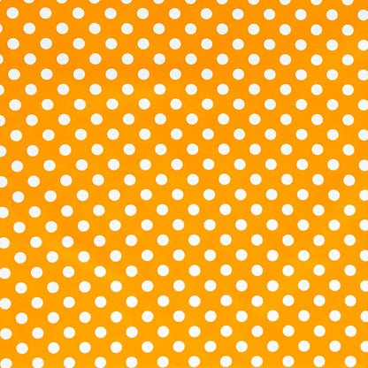Nappe en toile cirée 01288-22 pois blancs sur pois orange carré rond ovale