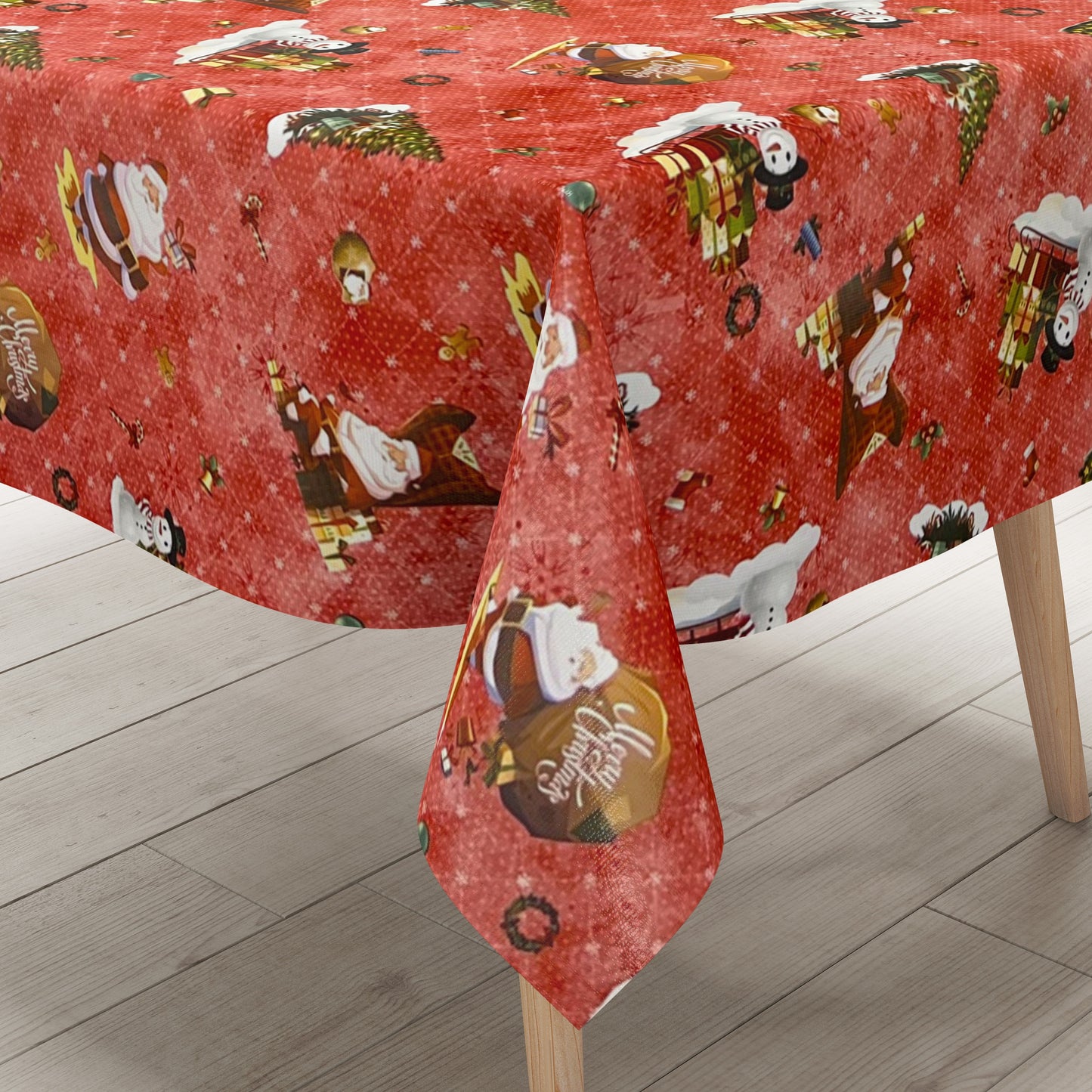Oilcloth roll Christmas 01334-02 Santa Claus red roll goods
