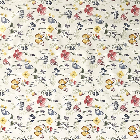 Wachstuch Rolle SONDERPOSTEN Schmetterlinge Blumen floral 01431-00 Rollenware