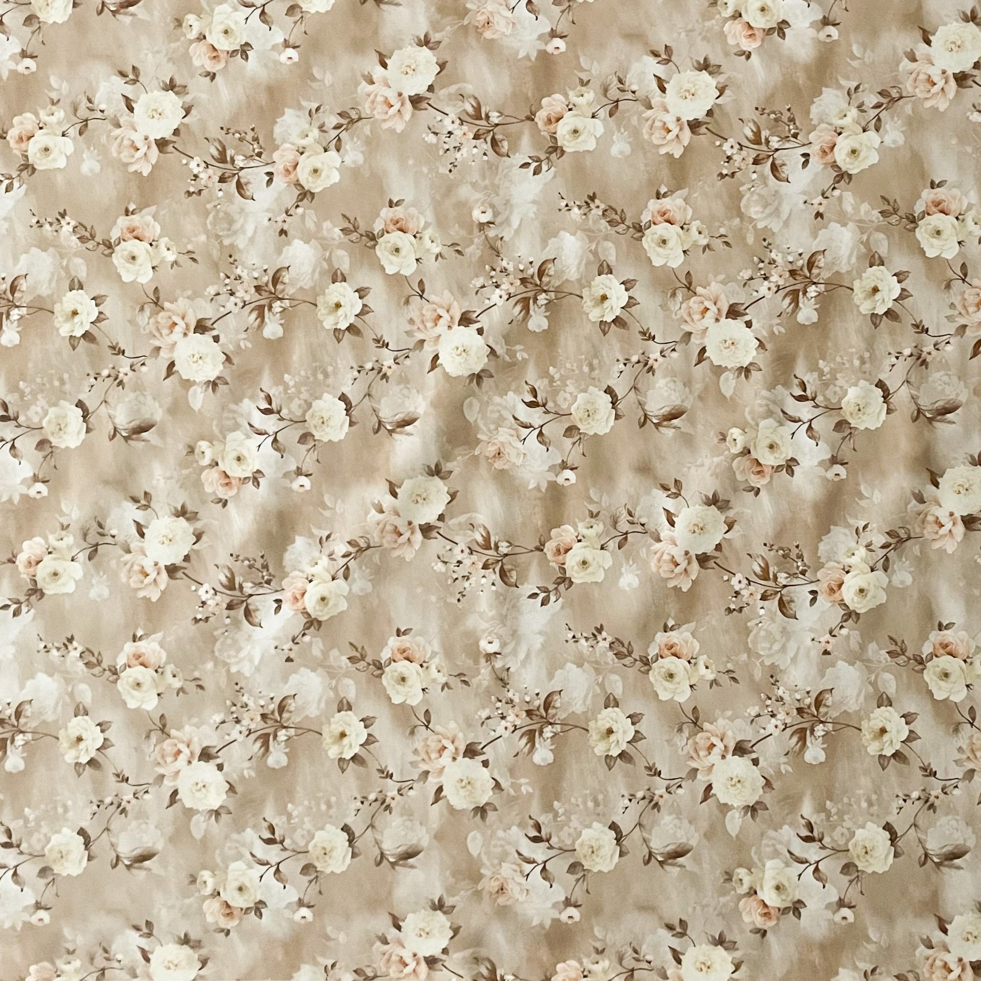 Wachstuch Tischdecke Rosen braun