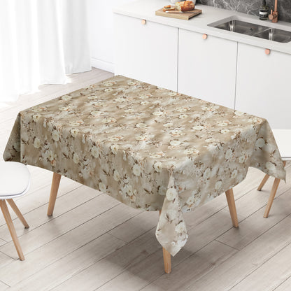 Wachstuch Tischdecke Rosen braun