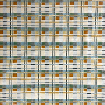 Wachstuch Tischdecke kariert blau beige grün