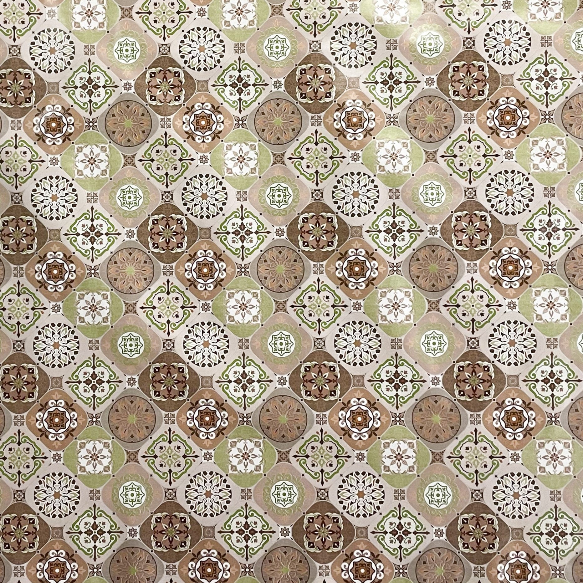 Mosaik Wachstuch Tischdecke