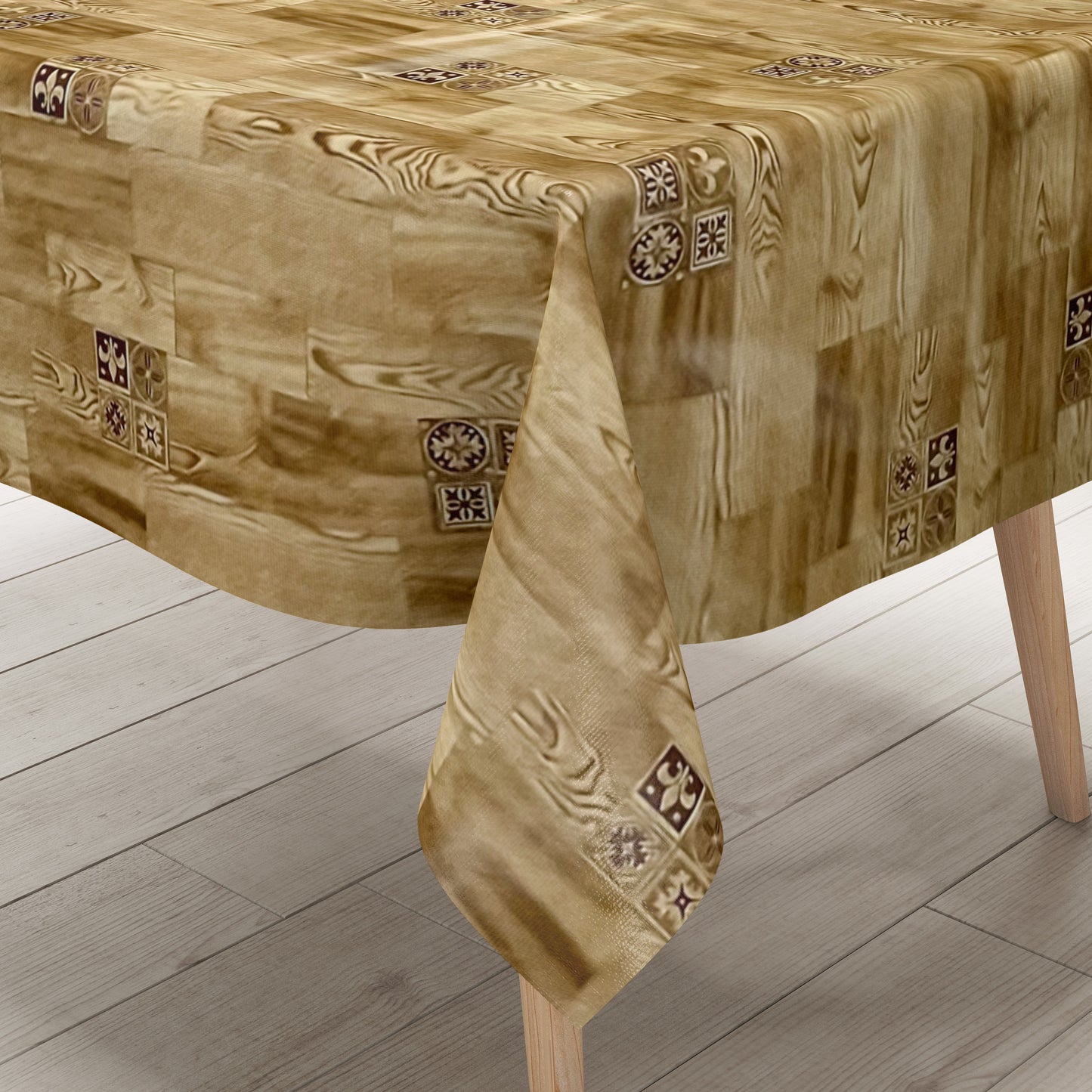 Wachstuch Tischdecke Holz Eiche 