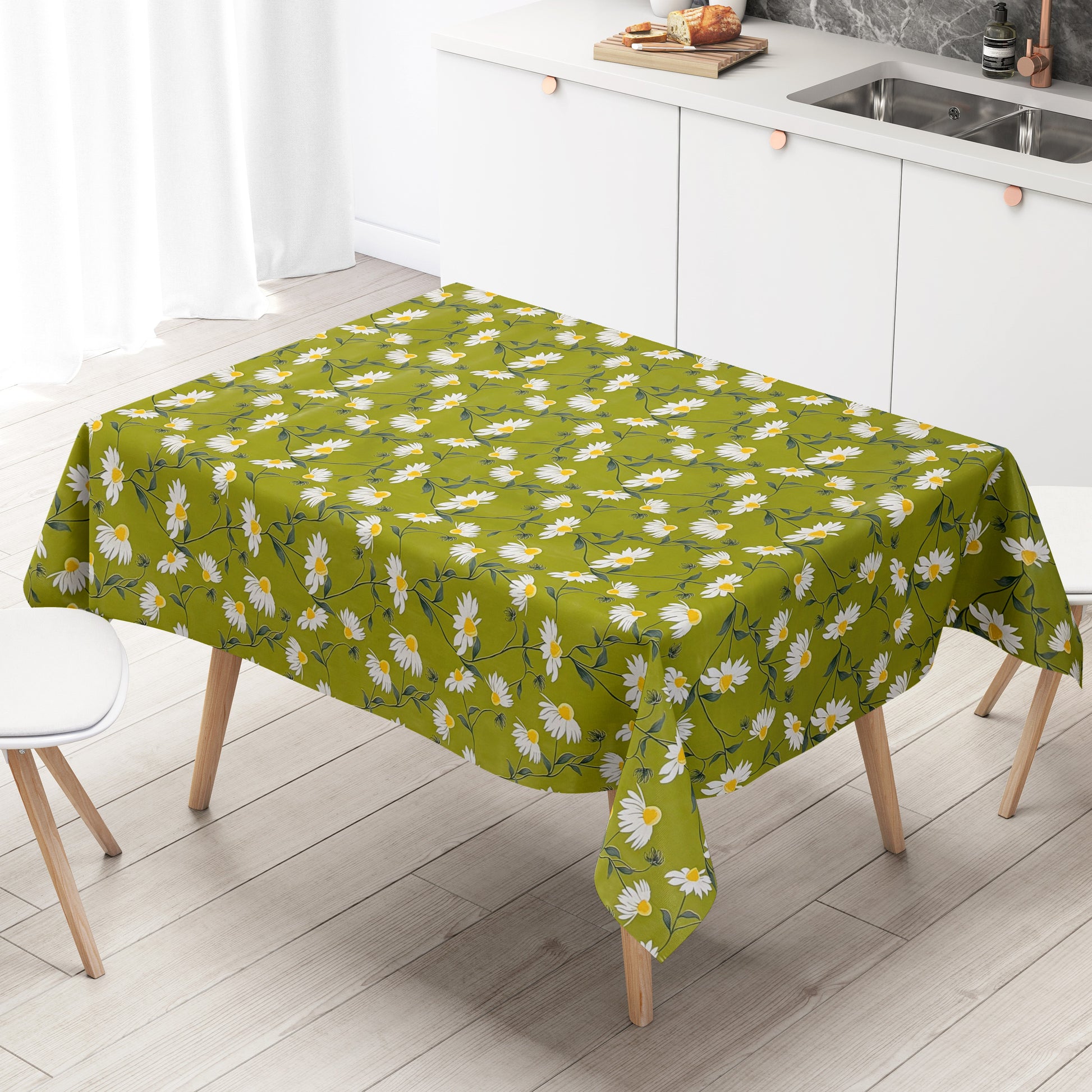 Wachstuch Tischdecke grün Frühjahr 
