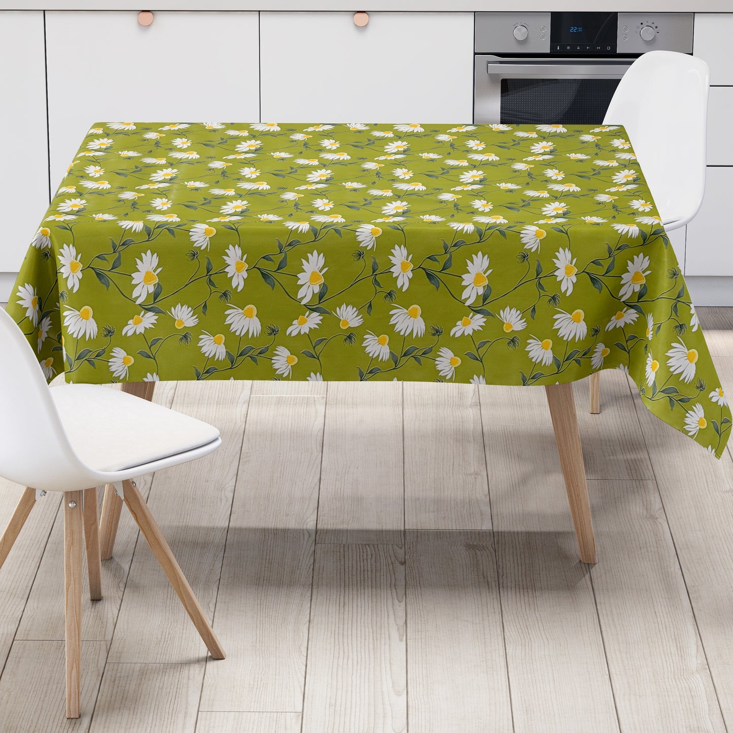Wachstuch Tischdecke grün Frühjahr 