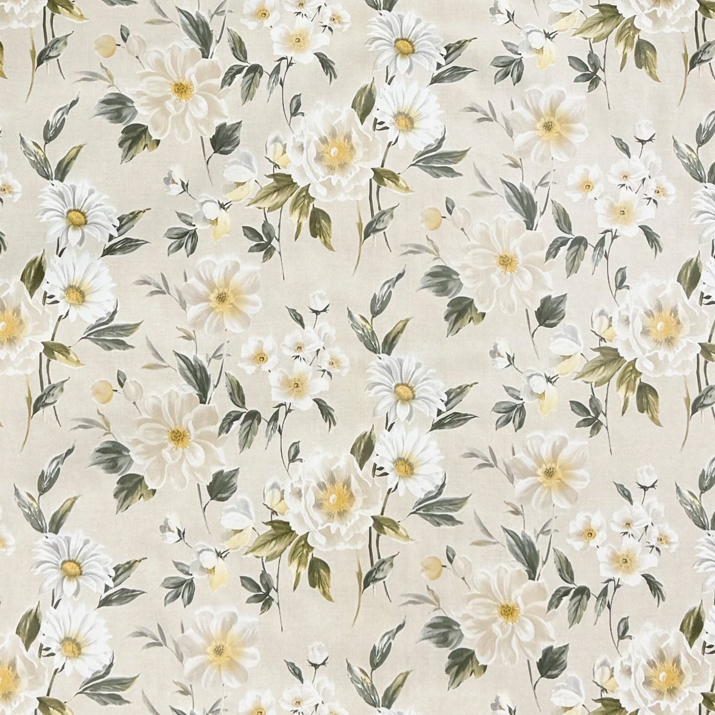 Wachstuch Tischdecke cremefarben Blumen Blüten