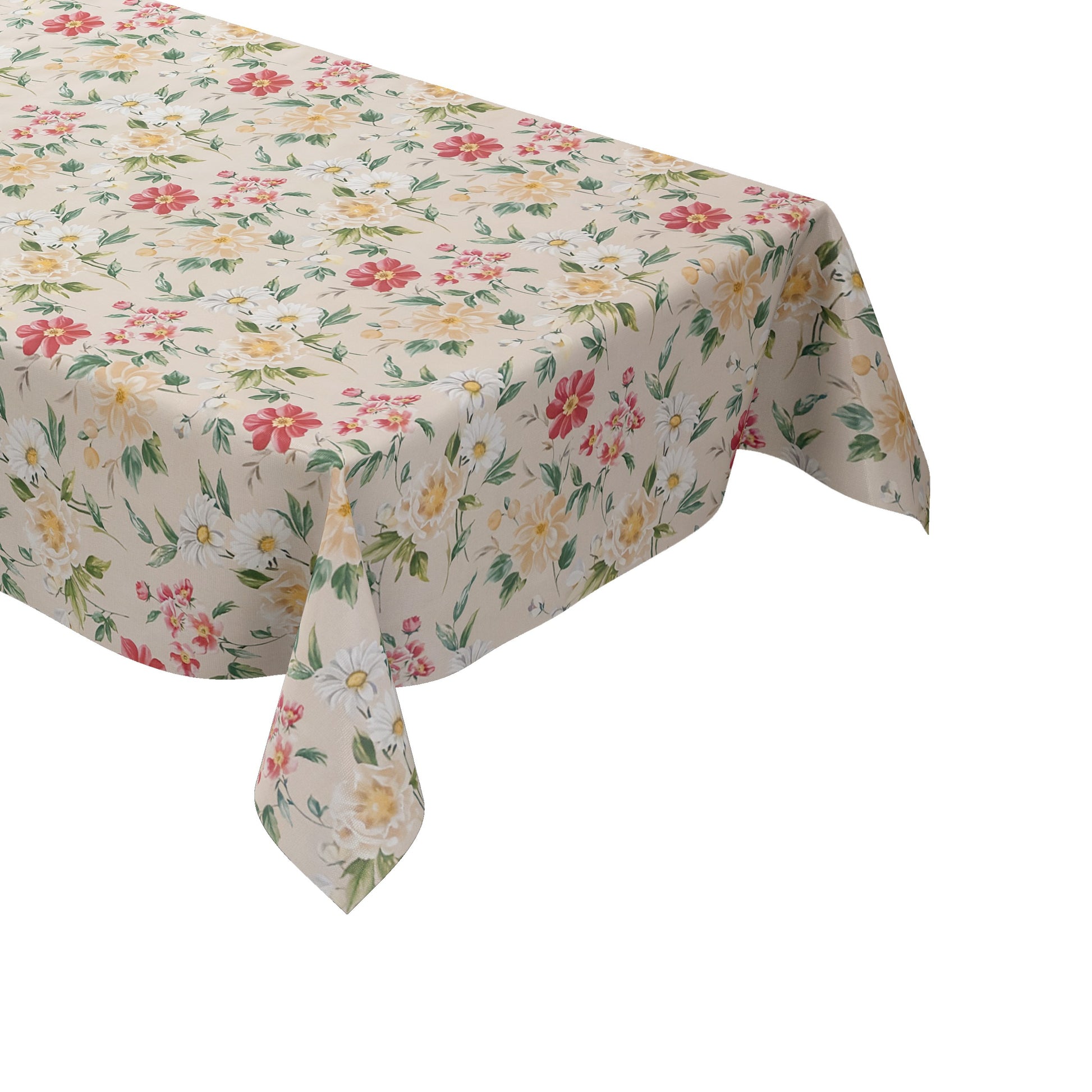 Wachstuch Tischdecke beige Rosen