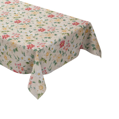 Wachstuch Tischdecke beige Rosen