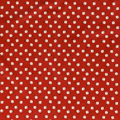 Wachstuch Tischdecke Gänseblümchen rot