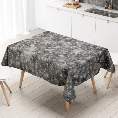 Wachstuch Tischdecke Schneeflocken