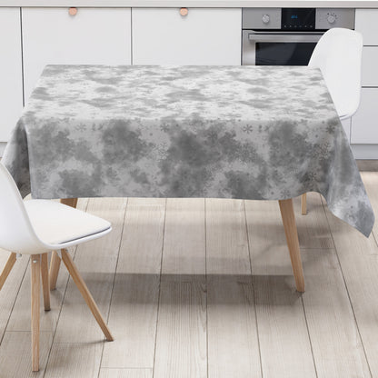 Wachstuch Tischdecke 01730-04 silber Schneeflocken Weihnachten Winter eckig rund oval