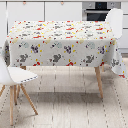 Wachstuch Tischdecke bunte Schafe