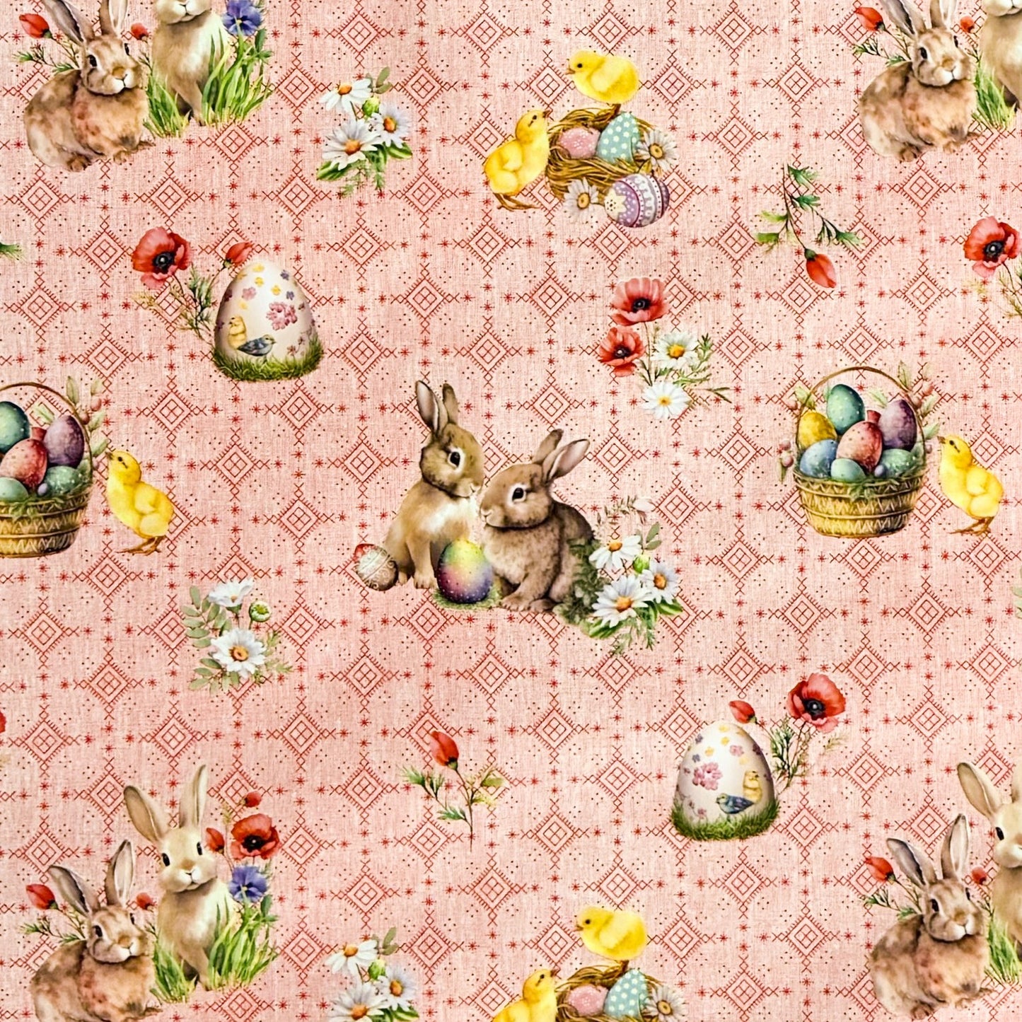 Wachstuch Tischdecke Ostern rot