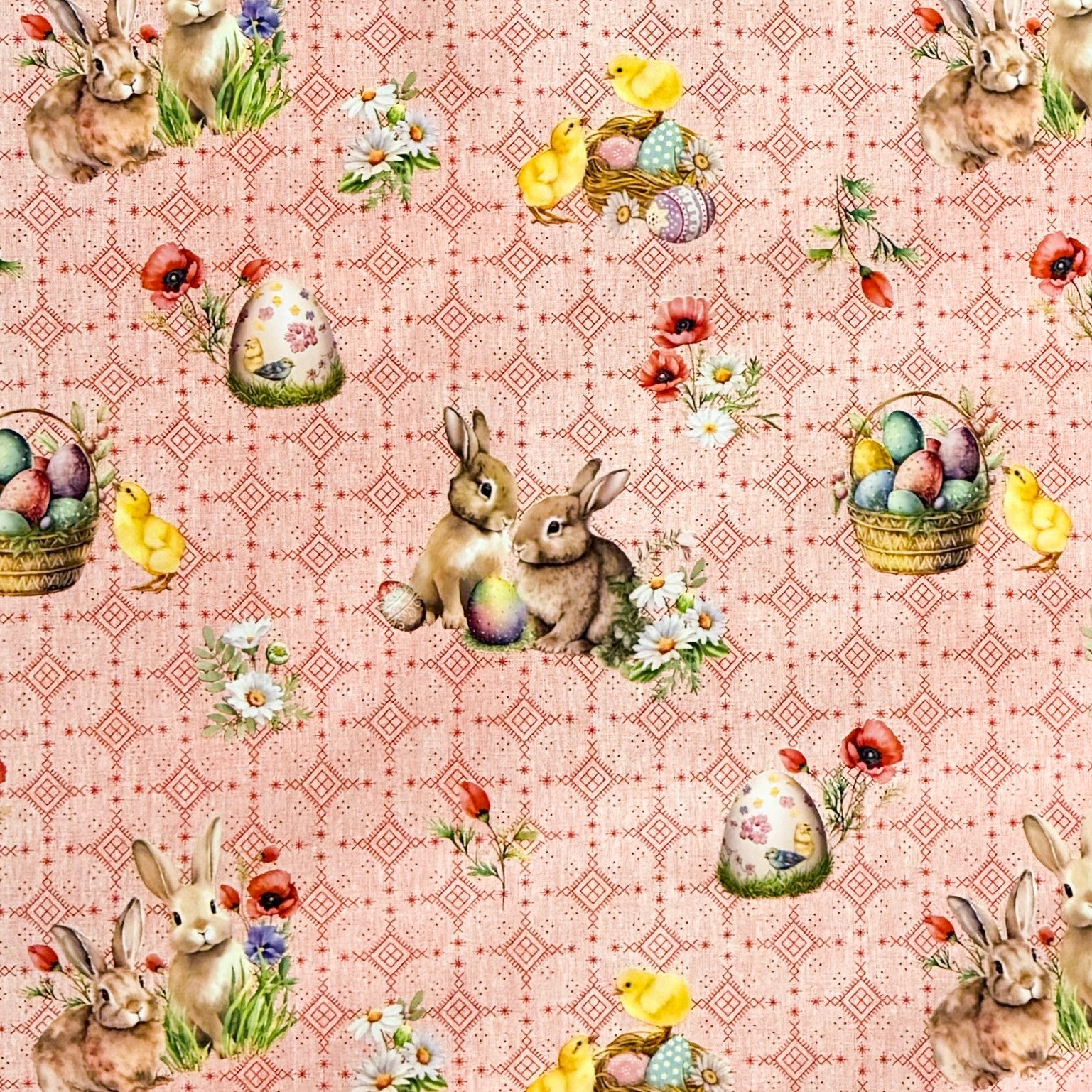 Wachstuch Tischdecke Ostern rot