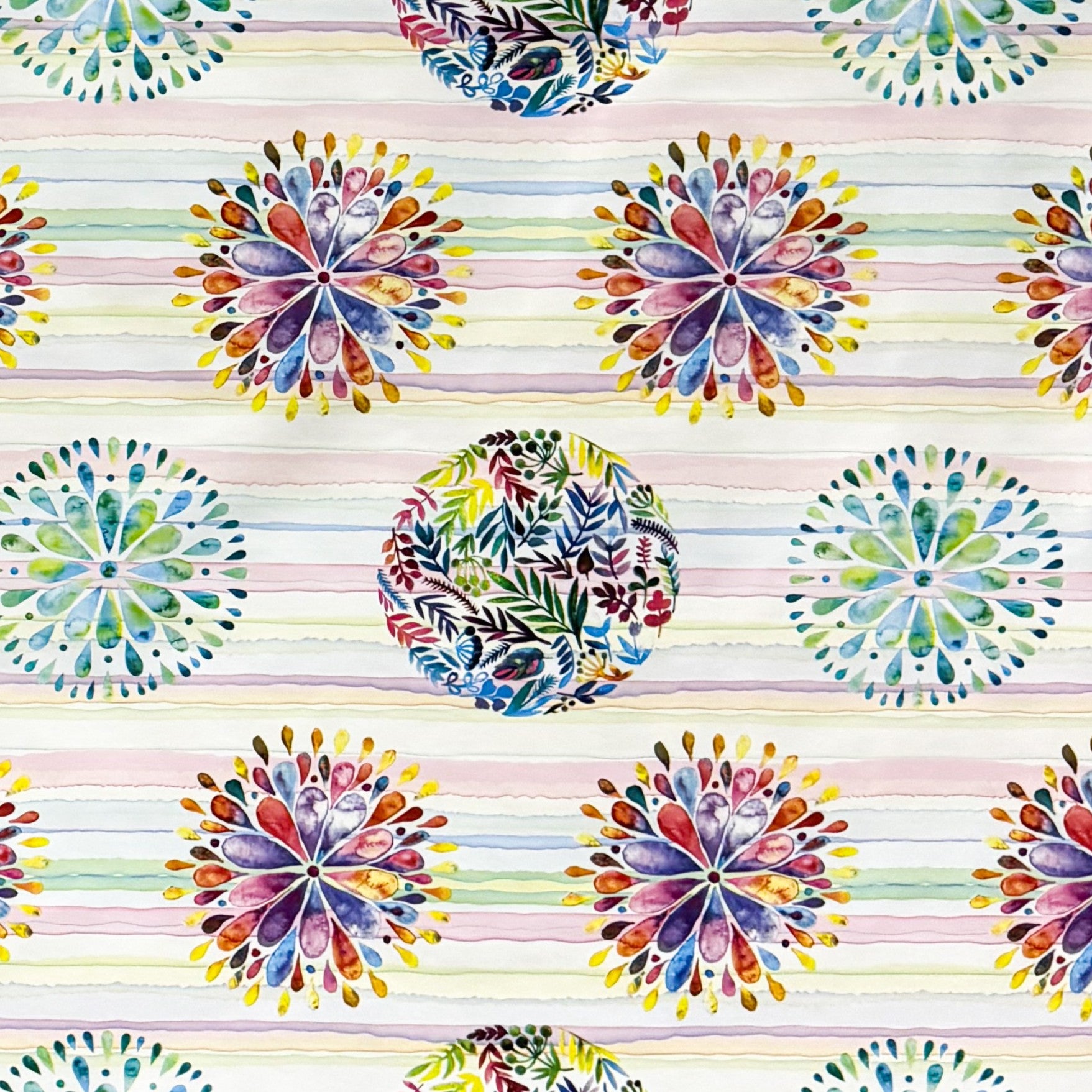 Wachstuch Tischdecke Flower Power Mandala Chakra