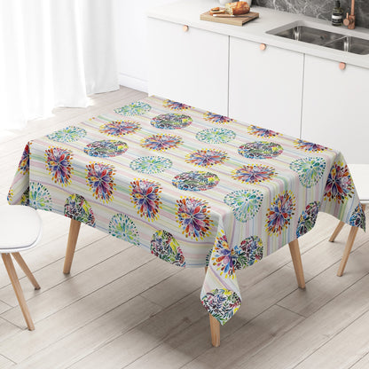 Wachstuch Tischdecke Flower Power Mandala Chakra