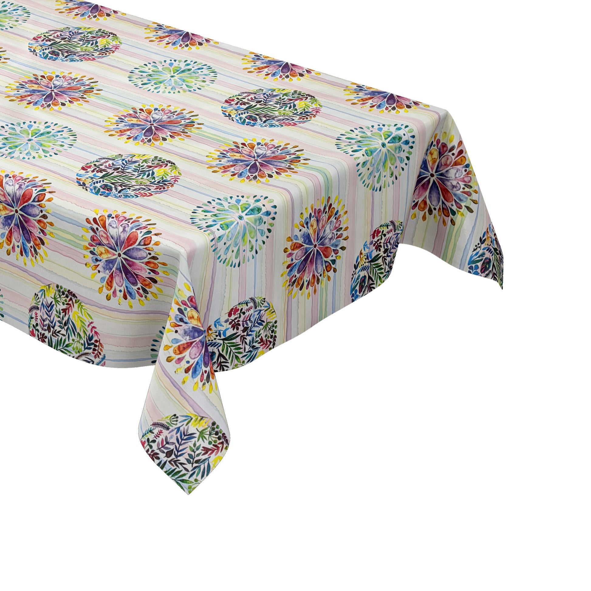 Wachstuch Tischdecke Flower Power Mandala Chakra