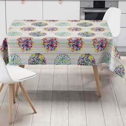 Wachstuch Tischdecke Flower Power Mandala Chakra