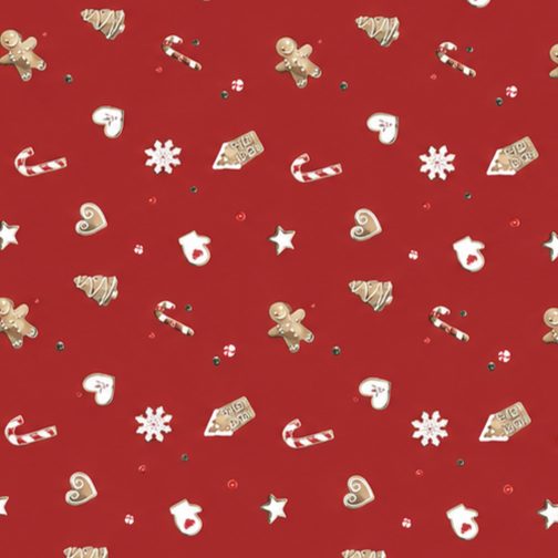 Wachstuch Tischdecke Weihnachten rot Lebkuchenmann