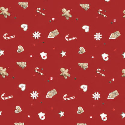 Wachstuch Tischdecke Weihnachten rot Lebkuchenmann