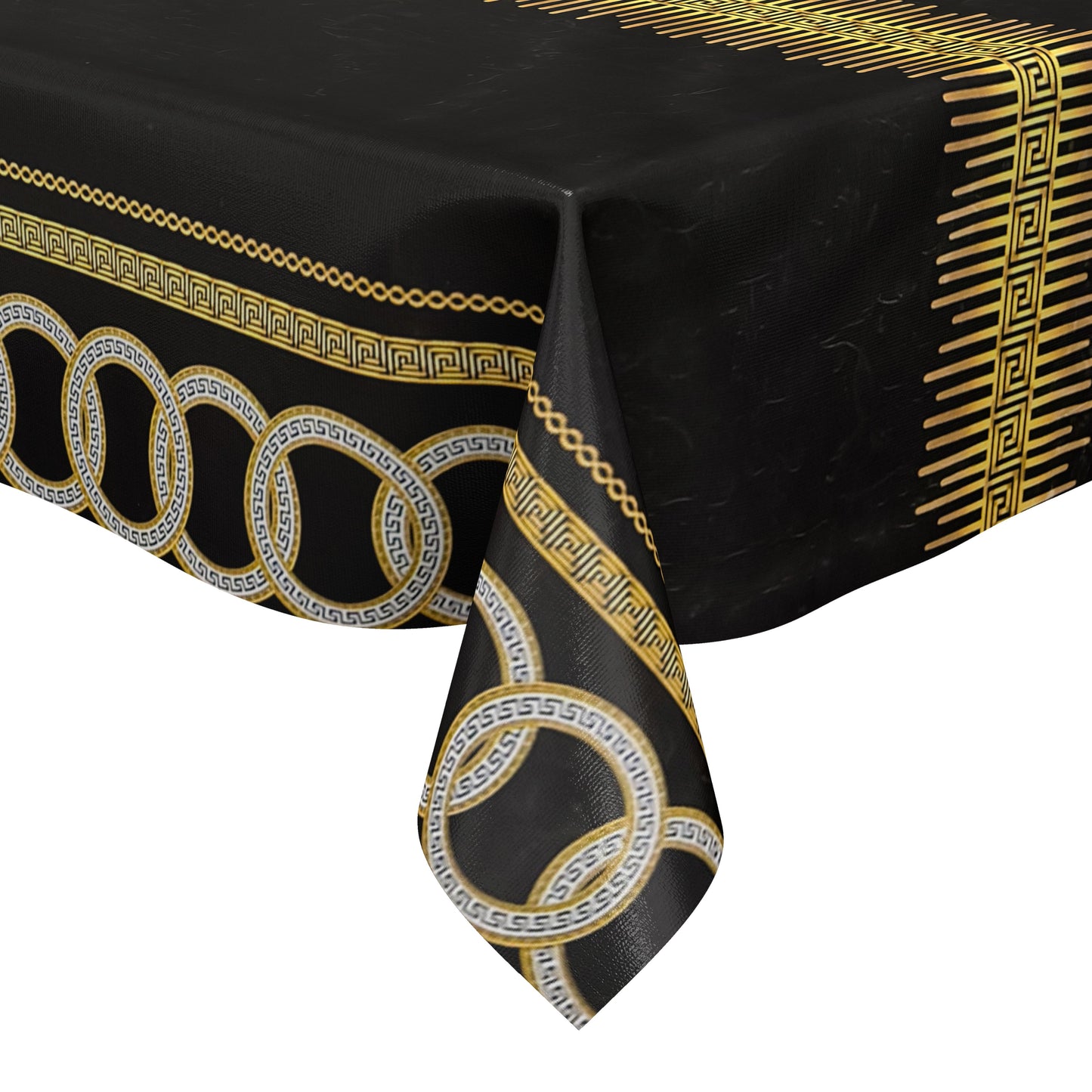 Wachstuch Tischdecke Damast mit Kettenmuster