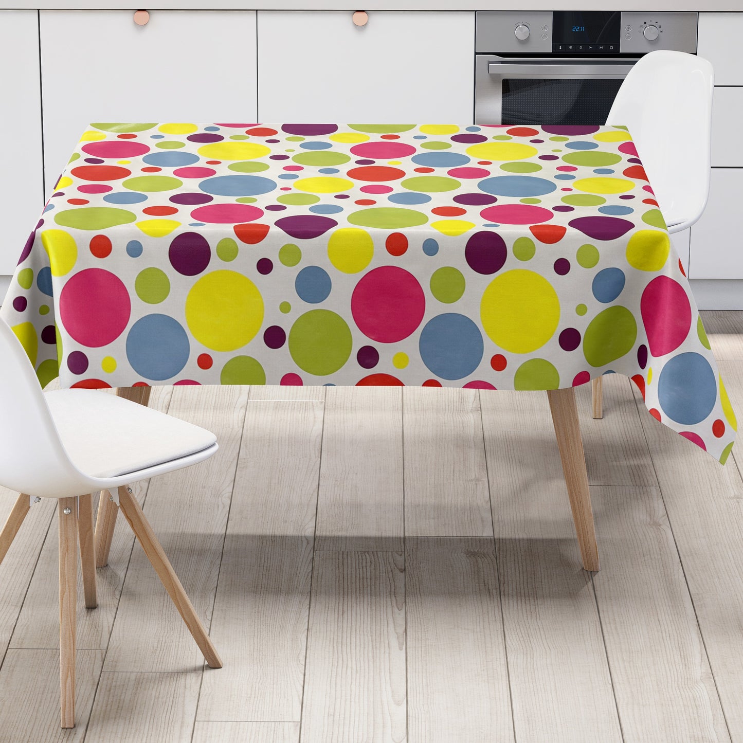 Rouleau de toile cirée au mètre marchandises en rouleau 01150-10 pois jaunes pois