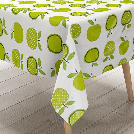 Wachstuch Tischdecke Äpfel grün