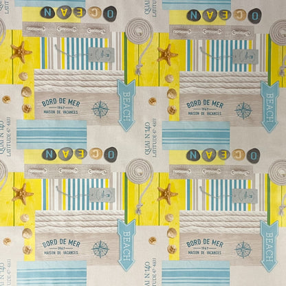 Nappe toile cirée vendue au mètre 01301-00 Pâques Lapin de Pâques Tulipes carrée ronde ovale