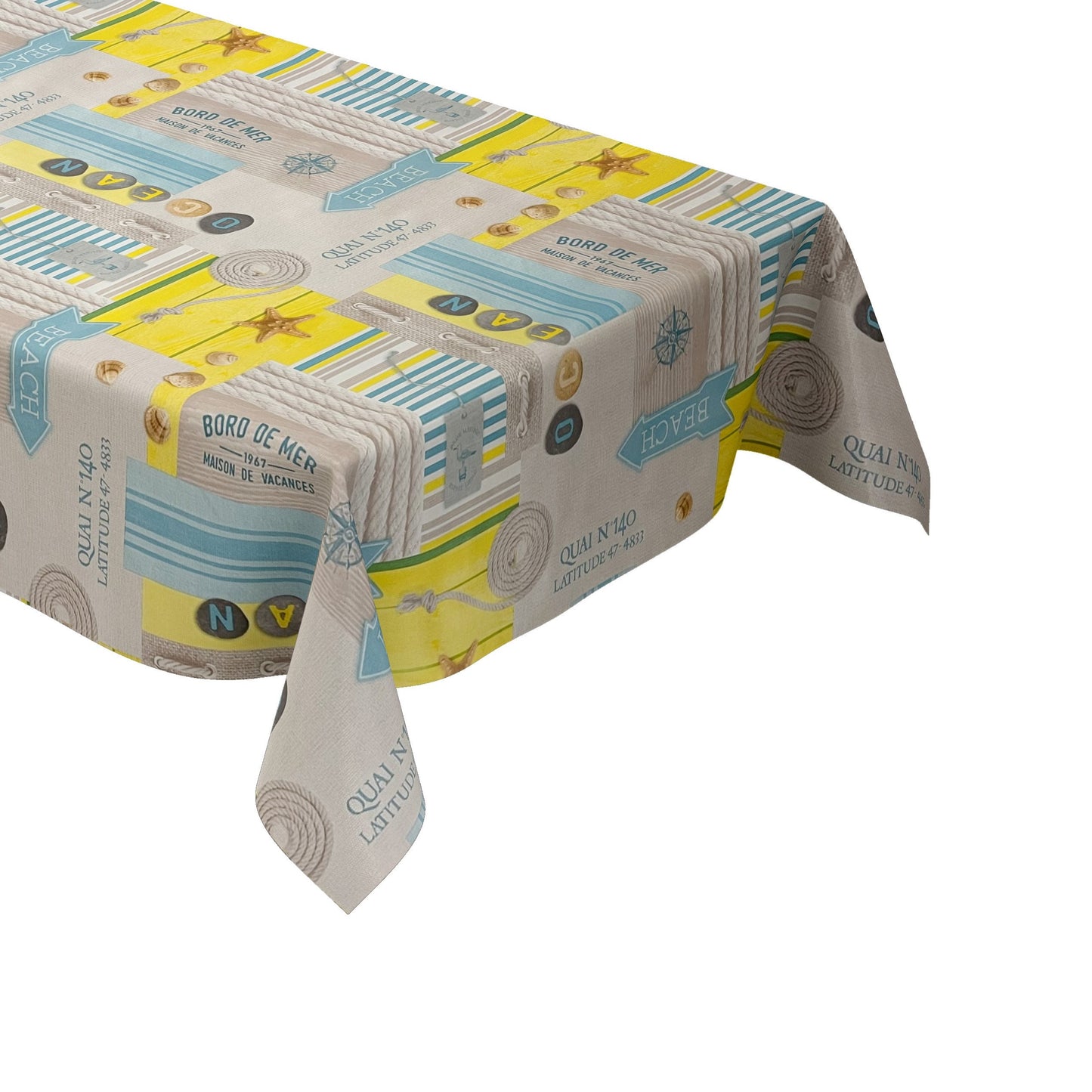 Nappe toile cirée vendue au mètre 01301-00 Pâques Lapin de Pâques Tulipes carrée ronde ovale