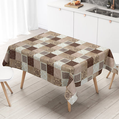 Rouleau de toile cirée ARTICLE SPÉCIAL Patchwork Baroque beige marron 06175-02 Rouleau de marchandises