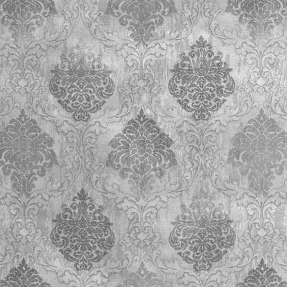 Wachstuch Tischdecke 06203-02 silber grau Ornamente Elegant Barock eckig rund oval