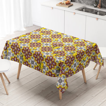 Oilcloth tablecloth sold by the meter 01301-00 Easter Easter Bunny Tulips square round oval
